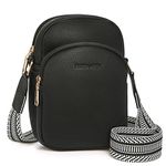 BOSTANTEN Womens Crossbody Purse Leather Cell Phone Bag Small Shoulder Handbags Purse Black