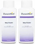 Dukal DawnMist Baby Powder – Cornstarch Formula, 4 oz. – Pack of 2 – Gentle, Softening Powder for Babies, Adults, and Daily Use