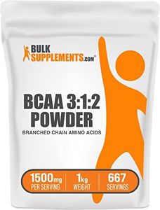 BulkSupplements.com BCAA 3:1:2 (Branched Chain Amino Acids) - BCAAs Amino Acids - BCAA Powder - Muscle Building Supplements for Men - BCAA Pre Workout - Amino Acid Powder (1 Kilogram - 2.2 lbs)