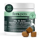 Fera Pets Hip & Joint Supplement for Dogs with Glucosamine, MSM, Chondroitin, & Green Lipped Mussel - Supports Healthy Joints and Weight Management - 90 Soft Chews