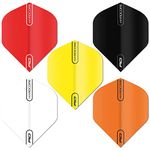 Red Dragon Hardcore Colours Selection Pack Extra Thick Standard Dart Flights - 5 Sets Per Pack (15 Dart Flights in Total)