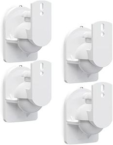 WALI Speaker Wall Mounts, Bookshelf Speaker Wall Mount Brackets, Surround Sound Speaker Mounts, Hold up to 7.7 lbs, (SWM402-W), 4 Pack, White