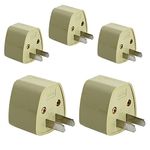 Hi-PLASST Type-A, India to US/USA Converter Plug Pack of 5, 2Pin Universal Electrical Adapter Travel Charger Adaptor for Canada, Thailand, Mexico, Canada, Japan, Brazil, Philippines