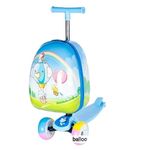 Zhirk Junior 2 in 1 Scooter & Trolley Bag with Wheels for Kids (Hot Air Balloon)