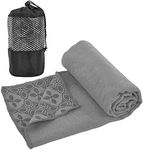 Yuilgdo Yoga Towels, Non Slip Hot Yoga Mat Towel with Grip Dots,Super-Absorbent Soft Suede Microfiber Yoga Blanket for Pilates, Fitness and Workout 72inch x 24inch