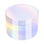 VICKYDGE 2.5 Inch Large Spice Grinder for Kitchen, White Rainbow