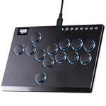 Sehawei All Metal Arcade Stick 13Keys All-Button Controller with Custom RGB & Turbo Functions,Arcade Fighting Stick for PC/Ps3/Ps4/Switch/Steam-Supports SOCD（Black）