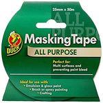 Duck Tape All Purpose Masking Tape 25mm x 50m, indoor painting and decorating for multi surfaces prevent paint bleed