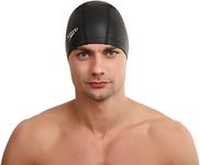 Speedo Unisex Pace Swimming Cap | Comfort Fit, Black, One Size