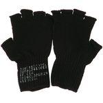 Coin Changer Fingerless Wool Glove - Black