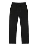 Southpole Women's Basic Fleece Open Bottom Sweatpants, Black, Large