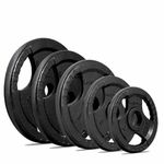 BodyMax Olympic Cast Iron Tri-Grip Weight Plates (20, Kilograms)