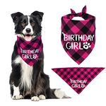 STMK Dog Birthday Bandana, Dog Birthday Girl Bandana Triangle Scarf for Dog Puppy Birthday