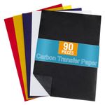 Invalidism 90 Sheets Multicolor Carbon Transfer Paper, A4 Carbon Paper for Tracing Paper for Sewing Patterns Carbon Copy Paper for Wood, Paper, Canvas Embroidery