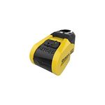 Oxford LK215 Quartz XA6 Alarm Disc Lock (6mm pin) USB Rechargeable., Yellow Black