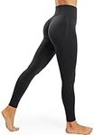 JOYSPELS Gym Leggings for Women Seamless Butt Lifting Leggings High Waist Tummy Control Yoga Pants Workout Ruched Bums Leggings UK Black S