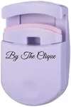 By The Clique Portable Travel Eyelash Curler with Soft Lash Silicon Pads Gentle Enough for Both Natural and False Eyelashes | Perfect Curls in Seconds | Extra Pad Included | Lilac Purple