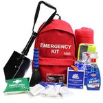 EVAQ8 Professional Winter Car Survival Kit With Long-Life Food, Water And Shelter Supplies For Stormy Weather Comprehensive 20-Piece Emergency Pack