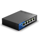 Linksys LGS105 5 Port Gigabit Unmanaged Network Switch - Home / Office Ethernet Switch Hub with Metal Housing - Wall Mount or Desktop Ethernet Splitter, Easy Plug & Play Connection