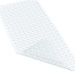 XIYUNTE Bath Mat Non Slip Shower Mat Anti Mould - 88 x 40cm Bathtub Mat Non Slip Bath Mats for Inside Bath, Rubber Anti Slip Bath Mat with Suction Cups, Machine-Washable, Clear