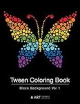 Tween Coloring Book: Black Backgrou
