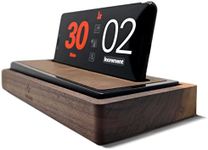 Tempest Deluxe Chess Clock & Dock, Backgammon, Go and Scrabble Clock & Dock in Solid Black Walnut - Bundled with Free iOS and Android App (Works with Your own Phone)…