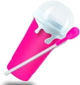Tikapo Slushy Maker Cup Upgrade 500ml TIK TOK Cool Stuff Quick Frozen Magic Squeeze Cup like Ice Cream Maker Slushie Machine, Double Layer Slushie Cup for Quick Frozen Smoothies, Cool Birthday Gifts