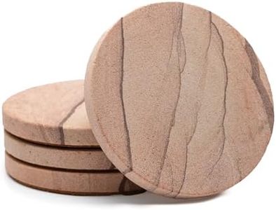 Thirstystone Cinnabar Natural Sandstone Coaster Set, 4 Piece