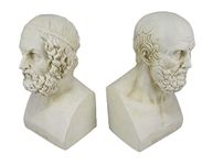 Aristotle and Homer Bust Bookends Greek Philosophy