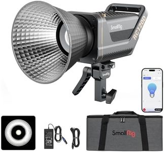 SmallRig RC 120D 120W COB LED Video Light, 5600K, 62600Lux@1m On-Board and SmallGoGo App Control, TLCI 96+ CRI 95+, 9 Lighting Effects, Support AC Adapter and 14.4V/26V V-Mount Battery