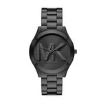 Michael Kors Slim Runway Three-Hand Black Stainless Steel Women's Watch (Model: MK4734)