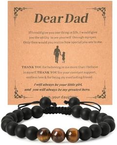 Christmas Bdy Gifts for Best Dad Bracelet for Men Dad Birthday Gifts from Daughter Dads Natural Stone Bracelet Gifts for Dads Xmas Gifts for Daddy Gifts for Father Birthday Gift Ideas