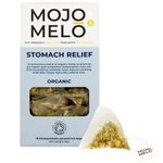 Mojo & Melo Organic Stomach Relief Tea - Relieves Heartburn, Acid Reflux, Gerd, Supports Digestive & Gut Health | 100% Natural Chamomile, Marshmallow Root, Aniseed, Coriander I 15 Biodegradable Bags