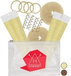 Hawwwy 12-piece Hair Bun Maker, Easy & Fast Small Bun Tool Best Sellers Kit Short or Thin Hair Women Girls Kids Toddler Perfect Ballet Sock Accessory Blonde (2 Donuts +2 Magic Snap Roll +4 Spin Pins)