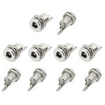 Mr.Geeker 10 Pcs DC Power Jack Socket Threaded Female Connector 2.1mmx5.5mm