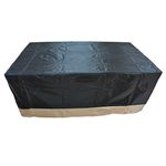 Stanbroil 60 Inch Rectangle Fire Pit Cover for Outdoor Patio Gas Fire Table, Water Resistant Outdoor Patio Fire Pit Cover, Black,(60L x 38W x 24H)