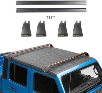 Hooke Road for Jeep Roof Rack Cross Bars Kayak Watercraf Cargo Carriers Compatible with Jeep Wrangler JK JL Gladiator JT 2007-2024 (4-Door Hard Top)