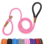 lynxking Slip Lead Dog Leash 6 FT x 1/2 inches Strong Heavy Duty Dog Rope Leash Braided Comfortable Handle for Small Medium Large Dogs