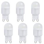 LXcom G9 Led Bulb 3W Light Bulbs Dimmable 30W Halogen Bulb Equivalent Warm White 3000K AC110V G9 Bi Pin Base Bulbs for Home Lighting, 6 Pack