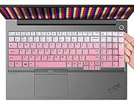 Keyboard Cover for 15.6" Lenovo ThinkPad E15 Gen 4 3 2 E580 E590 E595 P51s P52 P52s P53 P72 P73/ThinkPad L15 Gen 2 1 L580 L590/ThinkPad T15 T15p T570 T575 T580 T590(NOT for P51 T560 T550),Gradual Pink