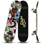 Sefulim Skateboard, 31 inch Full Skateboard, 7-Layer Maple Professional Skateboard, Skateboards for Teens, Beginners, Girls,Boys,Kids,Adults (Five Years)