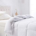 Amazon Basics Down Alternative Bed Comforter, Twin, Warm, White