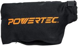 POWERTEC 75075 Replacement 089041033158 Miter Saw Dust Bag | Fit Ridgid R4122 12" Miter Saw & Nominal 2.5" Dust Ports, Expands to 2.687", 1 PK