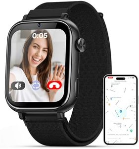 2025 Smart Watch for Kids 6-12 [Kids GPS Tracker/Video Call] Kids Smart Watches Boys Girls, Kids Watch with GPS Tracker, School Mode, Safety Alert, GPS Tracker for Kids Smart Watch SIM Card, Black