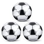 Grevosea 3 Pieces Inflatable Beach Ball 15 Inch Inflatable Soccer Ball Blow Up Beach Balls for Kids Pool Football for Summer Beach Swimming Pool Sports Game Party Supplies