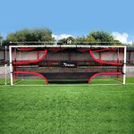 Precision Training Football Soccer Target Practice Training Shot Goal Net 24'x8',one size,black,K-REY-TRN020