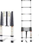 RIKADE Telescopic Ladder, 20.3FT Aluminum Telescoping Ladder with Non-Slip Feet, Portable Extension Ladder for Household and Outdoor 330lb Capacity