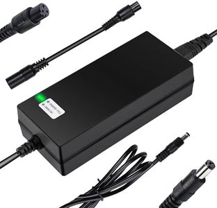 42V 2A Charger, Universal for 36V Lithium Battery 2 Plugs in 1(8mm 3-Prong and 5.5mm DC connectors)