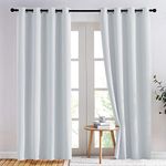 NICETOWN Blackout Curtains 2 Panels - Curtains 84 Inch Long,Room Darkening Grommet Curtains for Bedroom Living Room Windows (52 by 84 Inches,Greyish White,Set of 2)