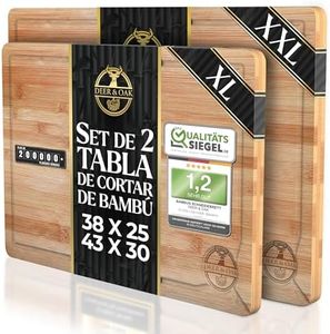 Deer & Oak Tabla de cortar de bambú de ciervo y roble (XL + XXL)